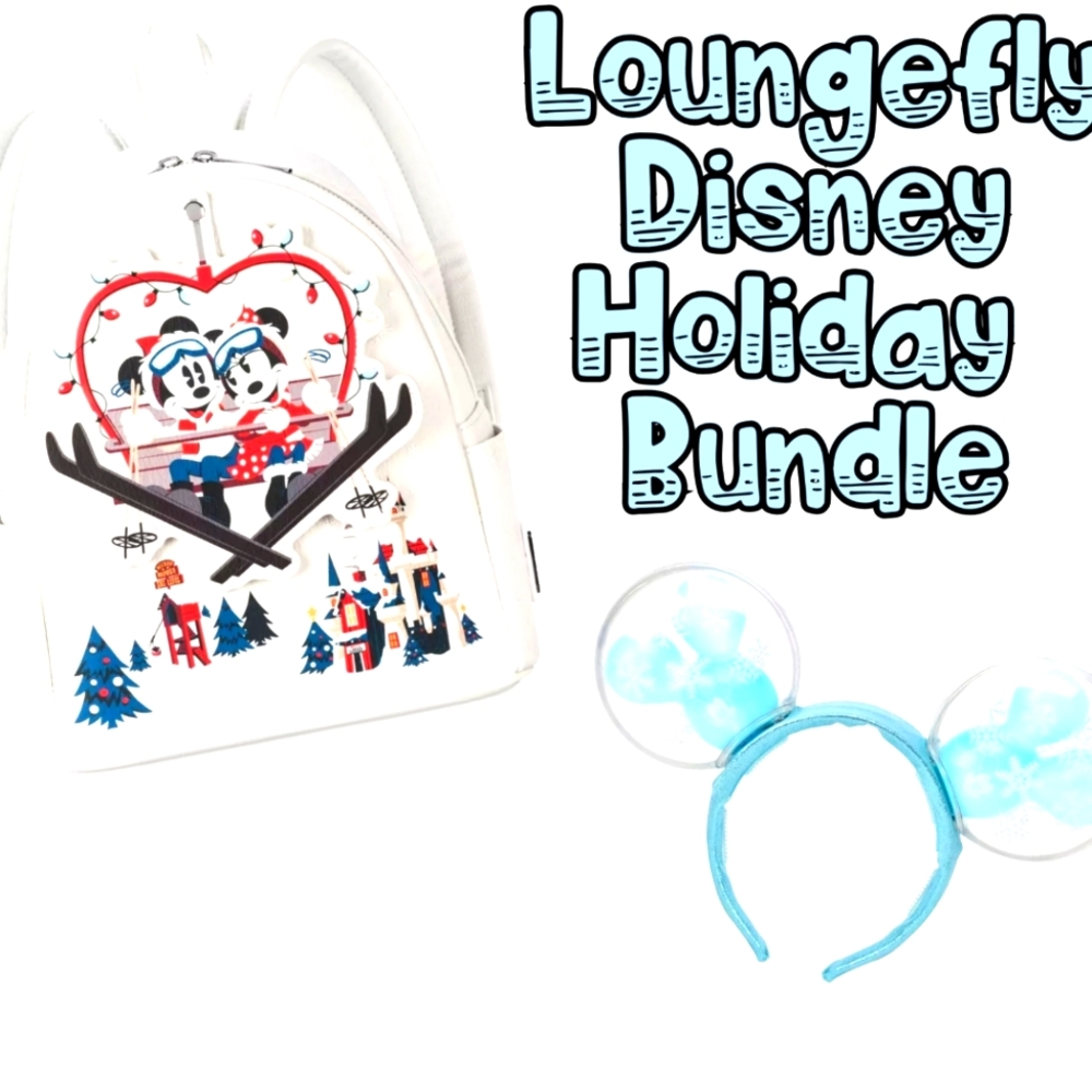FINAL PRICE Loungefly Disney Holiday Mini Backpack bundle